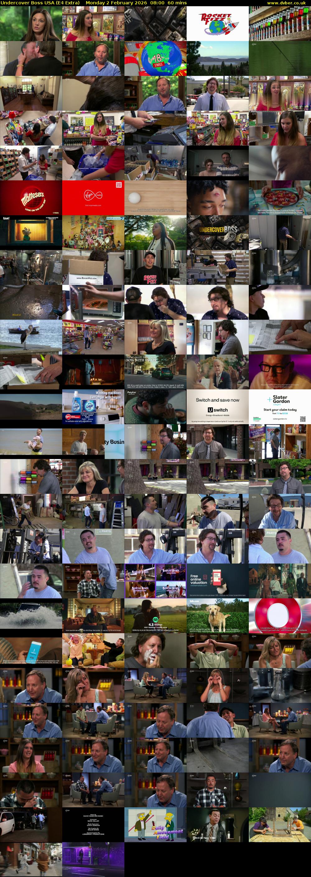 Undercover Boss USA (E4 Extra) Monday 2 February 2026 08:00 - 09:00