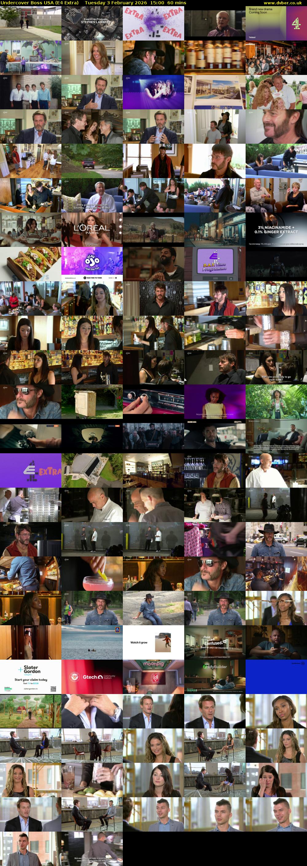 Undercover Boss USA (E4 Extra) Tuesday 3 February 2026 15:00 - 16:00
