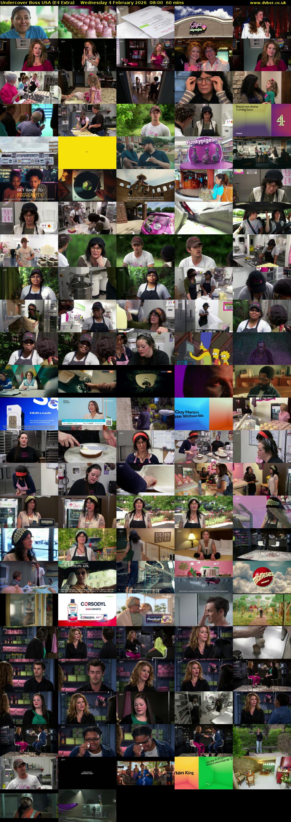 Undercover Boss USA (E4 Extra) Wednesday 4 February 2026 08:00 - 09:00