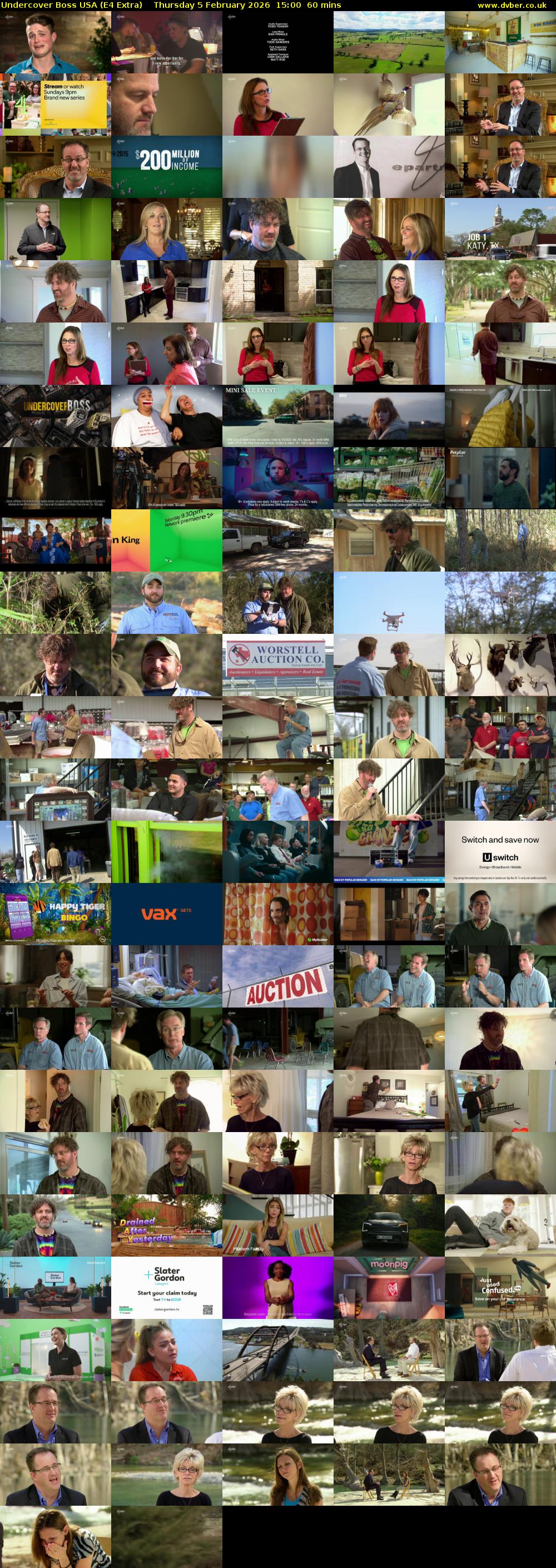 Undercover Boss USA (E4 Extra) Thursday 5 February 2026 15:00 - 16:00