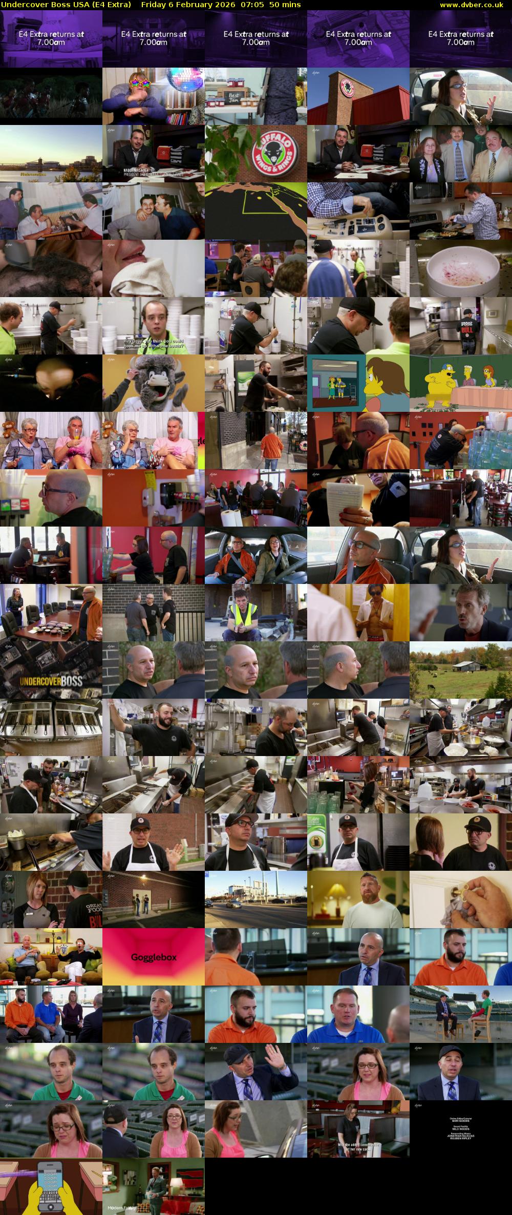 Undercover Boss USA (E4 Extra) Friday 6 February 2026 07:05 - 07:55