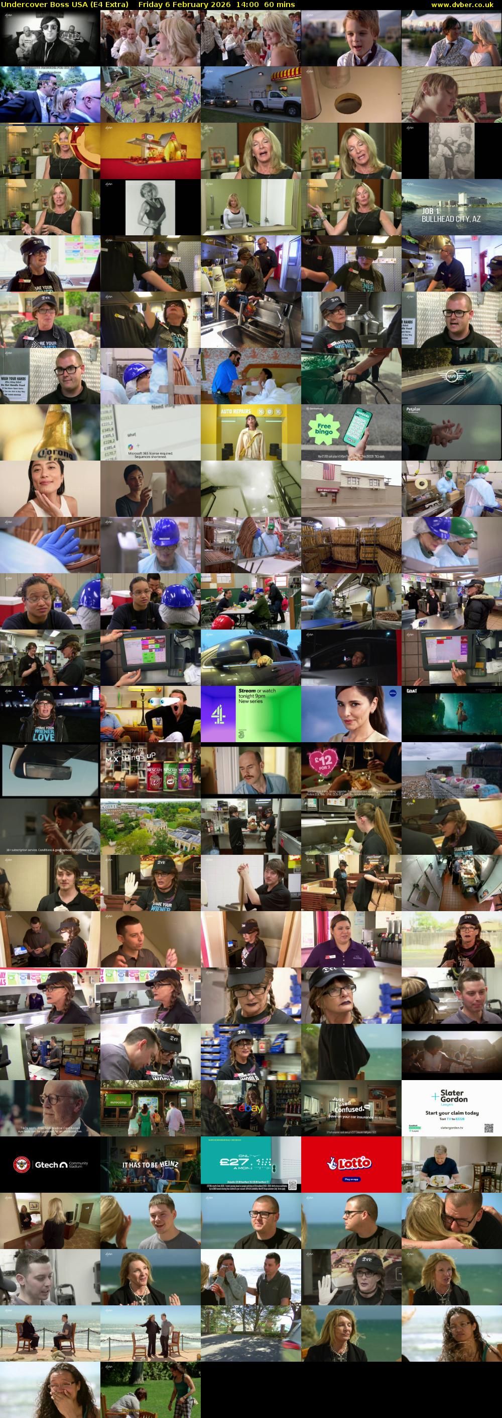 Undercover Boss USA (E4 Extra) Friday 6 February 2026 14:00 - 15:00