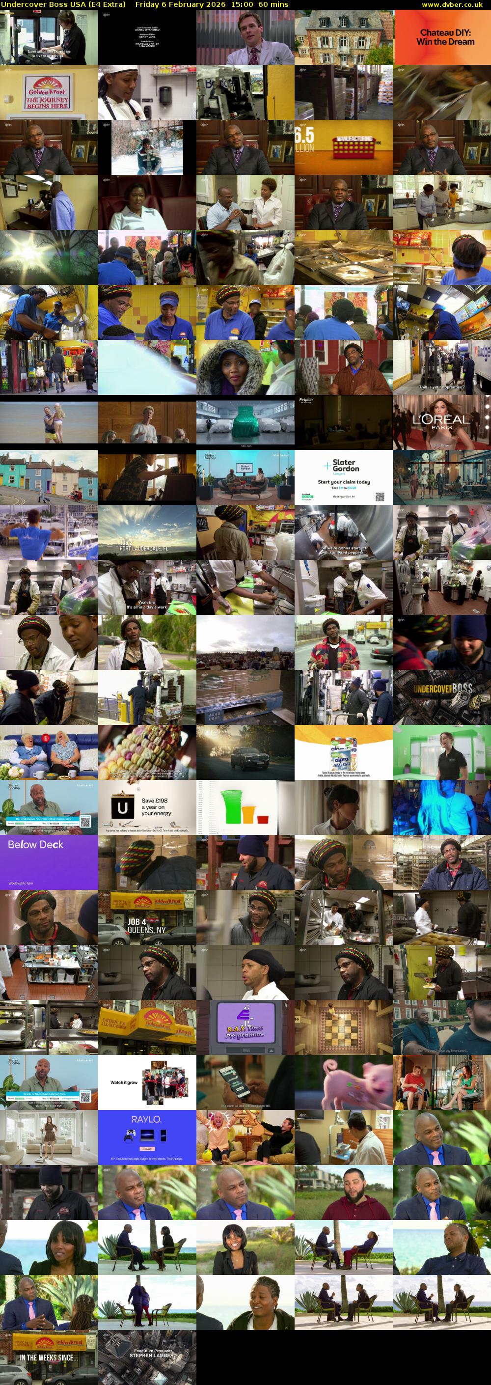 Undercover Boss USA (E4 Extra) Friday 6 February 2026 15:00 - 16:00