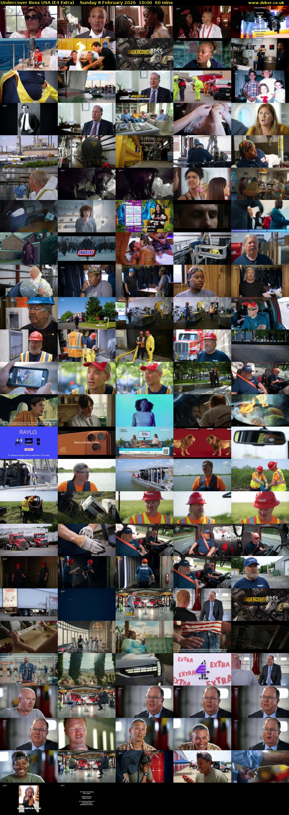 Undercover Boss USA (E4 Extra) Sunday 8 February 2026 10:00 - 11:00