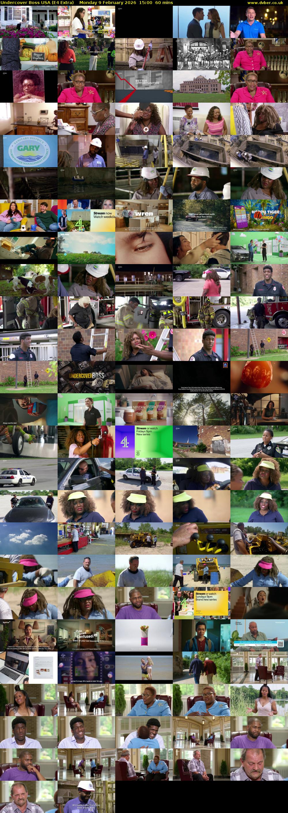 Undercover Boss USA (E4 Extra) Monday 9 February 2026 15:00 - 16:00