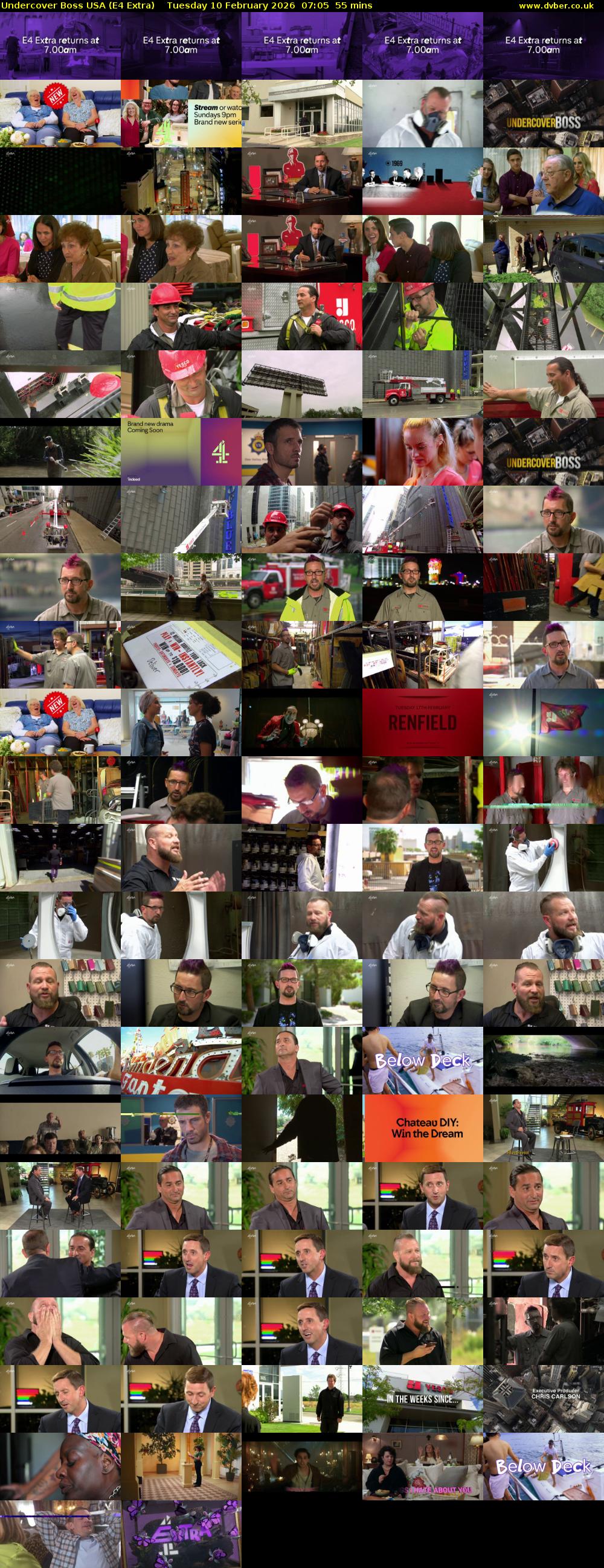 Undercover Boss USA (E4 Extra) Tuesday 10 February 2026 07:05 - 08:00