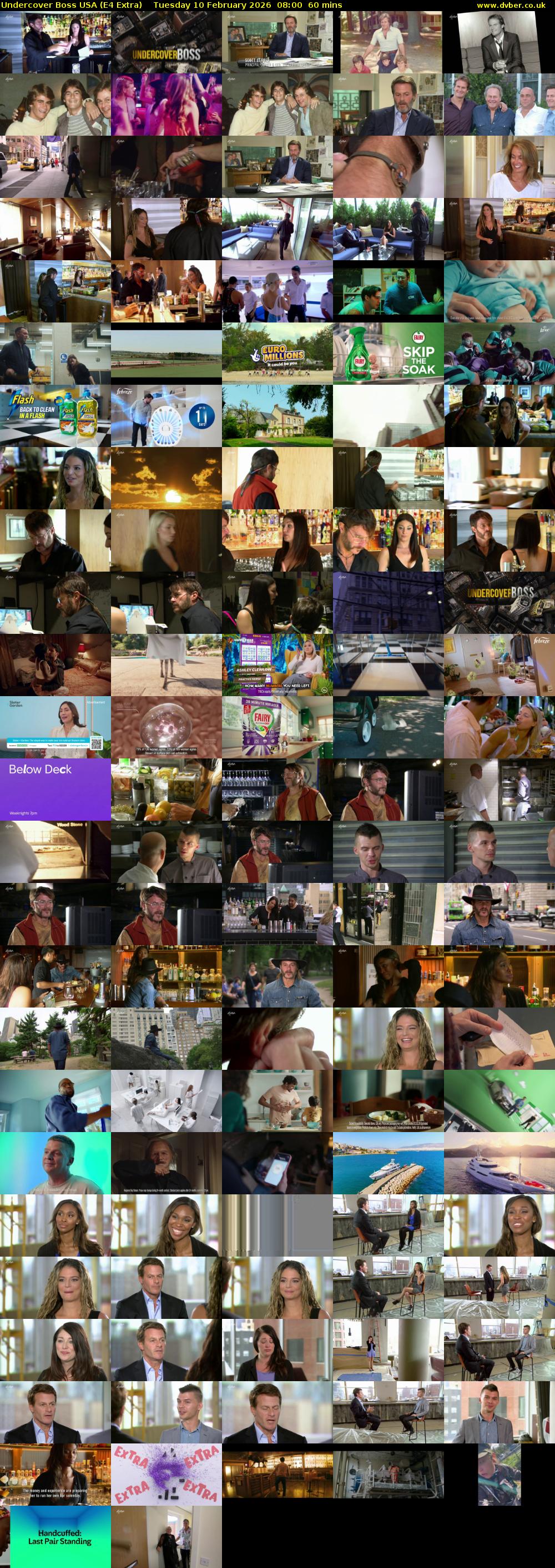 Undercover Boss USA (E4 Extra) Tuesday 10 February 2026 08:00 - 09:00