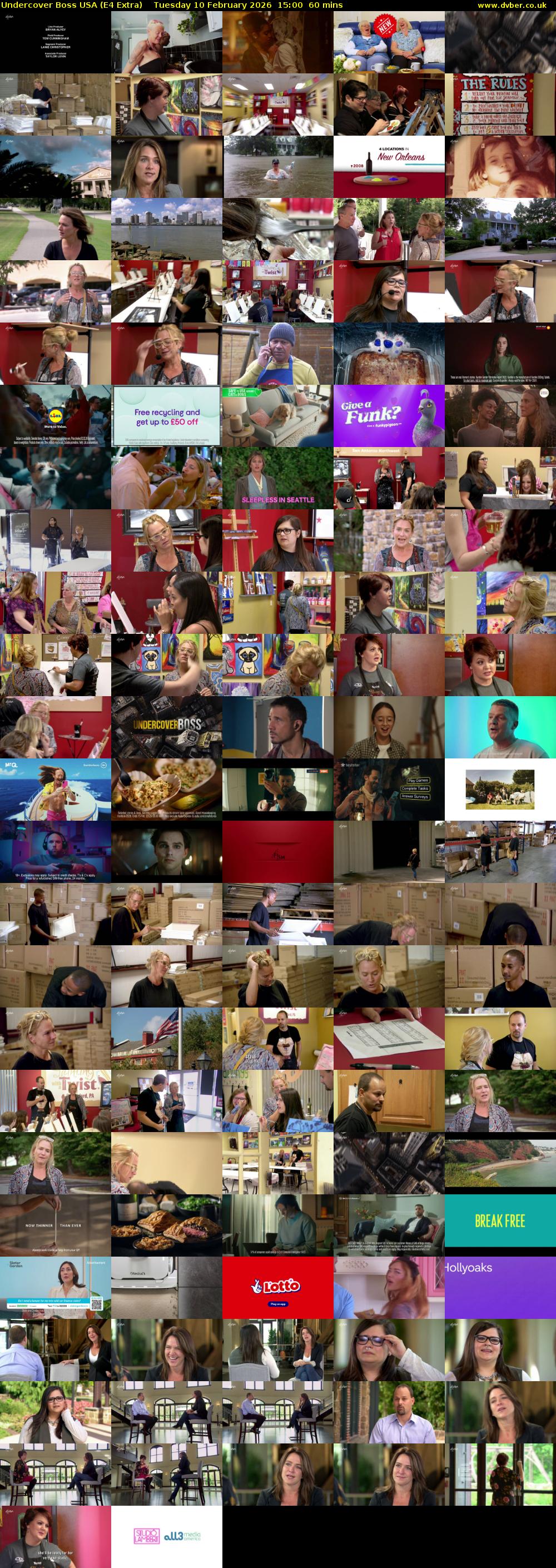 Undercover Boss USA (E4 Extra) Tuesday 10 February 2026 15:00 - 16:00