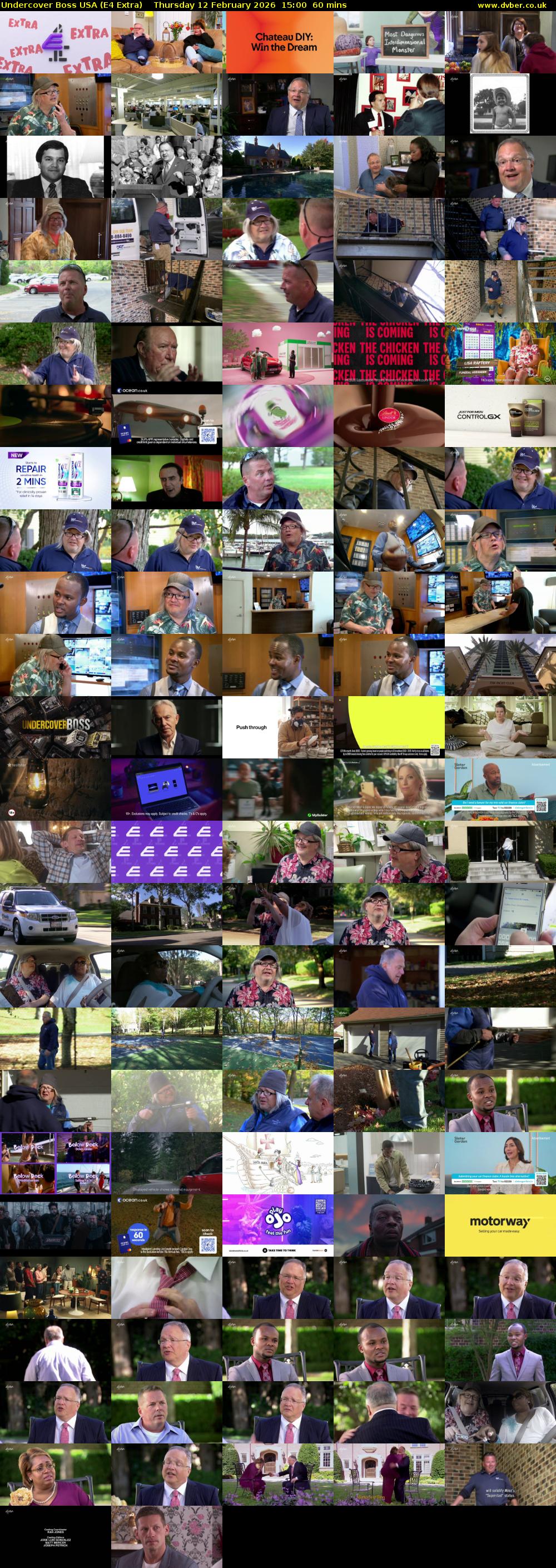 Undercover Boss USA (E4 Extra) Thursday 12 February 2026 15:00 - 16:00