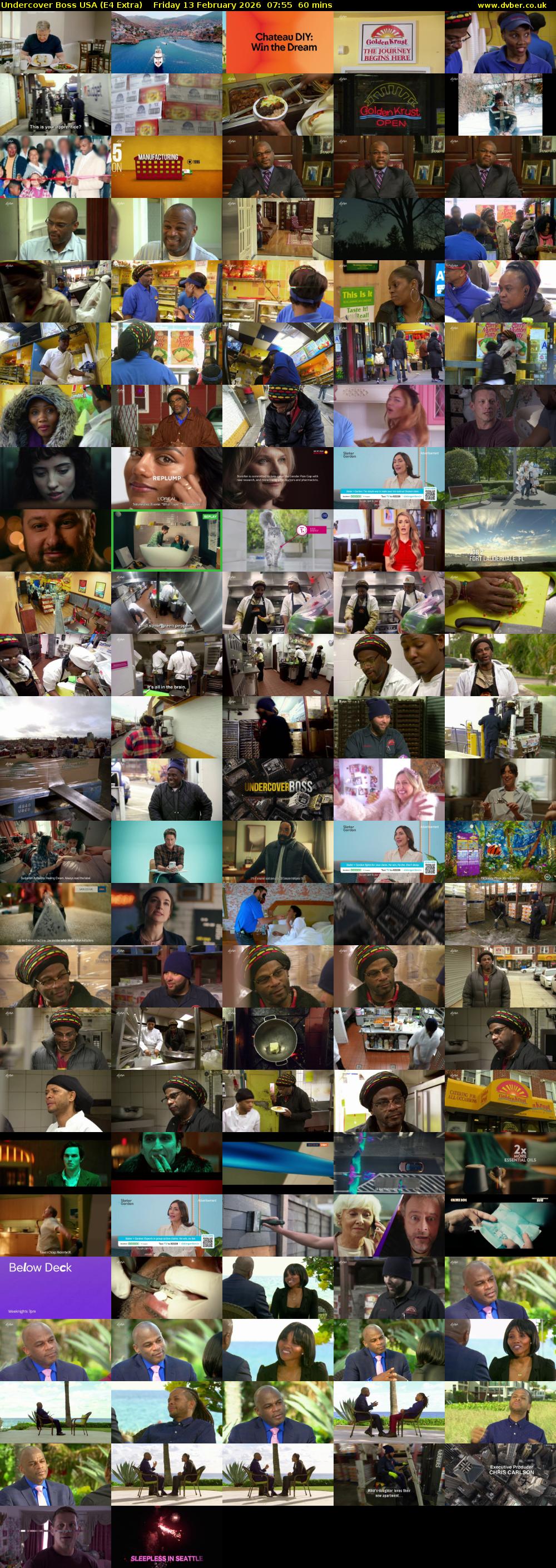 Undercover Boss USA (E4 Extra) Friday 13 February 2026 07:55 - 08:55