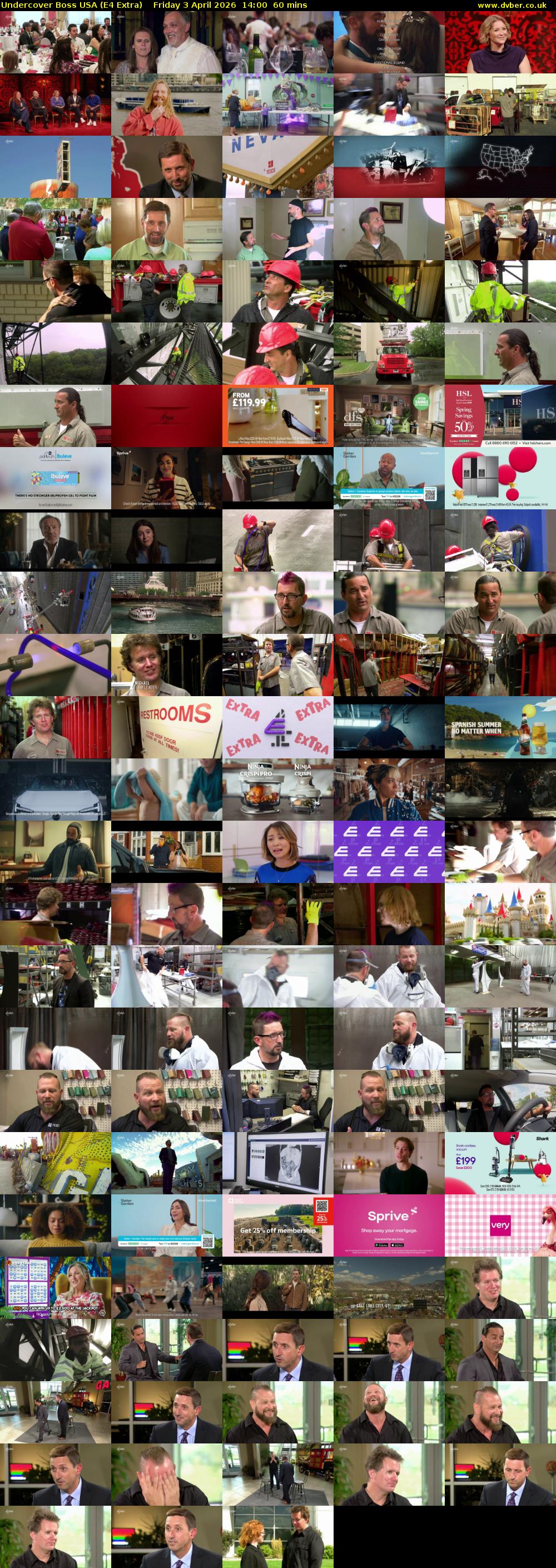 Undercover Boss USA (E4 Extra) Friday 3 April 2026 14:00 - 15:00