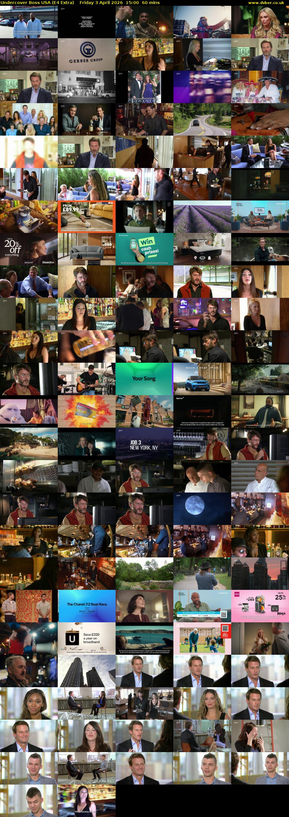 Undercover Boss USA (E4 Extra) Friday 3 April 2026 15:00 - 16:00