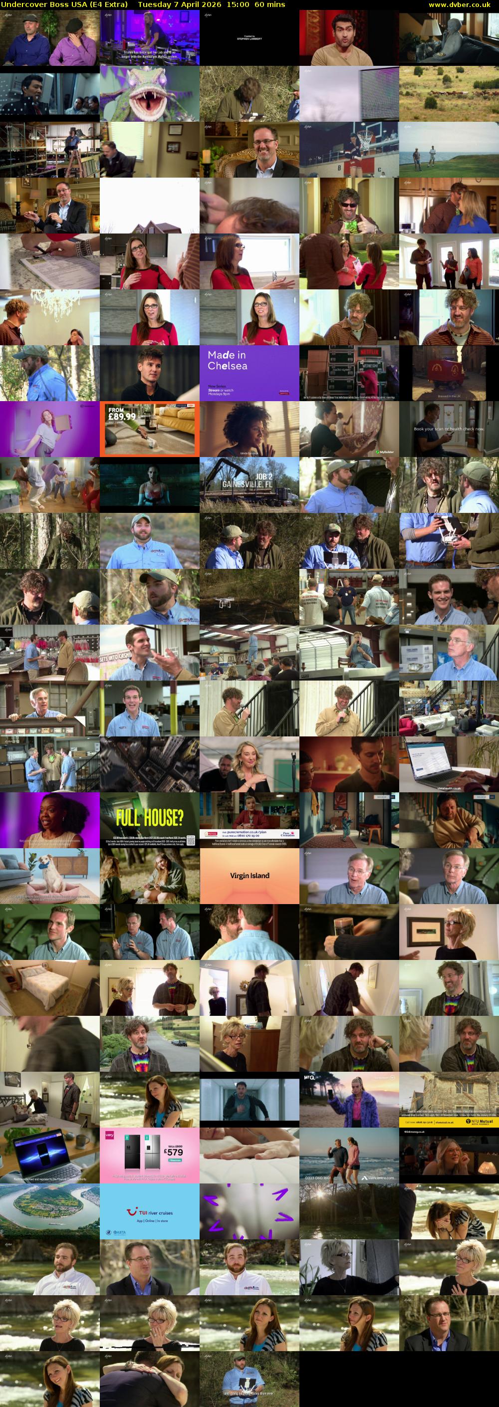 Undercover Boss USA (E4 Extra) Tuesday 7 April 2026 15:00 - 16:00