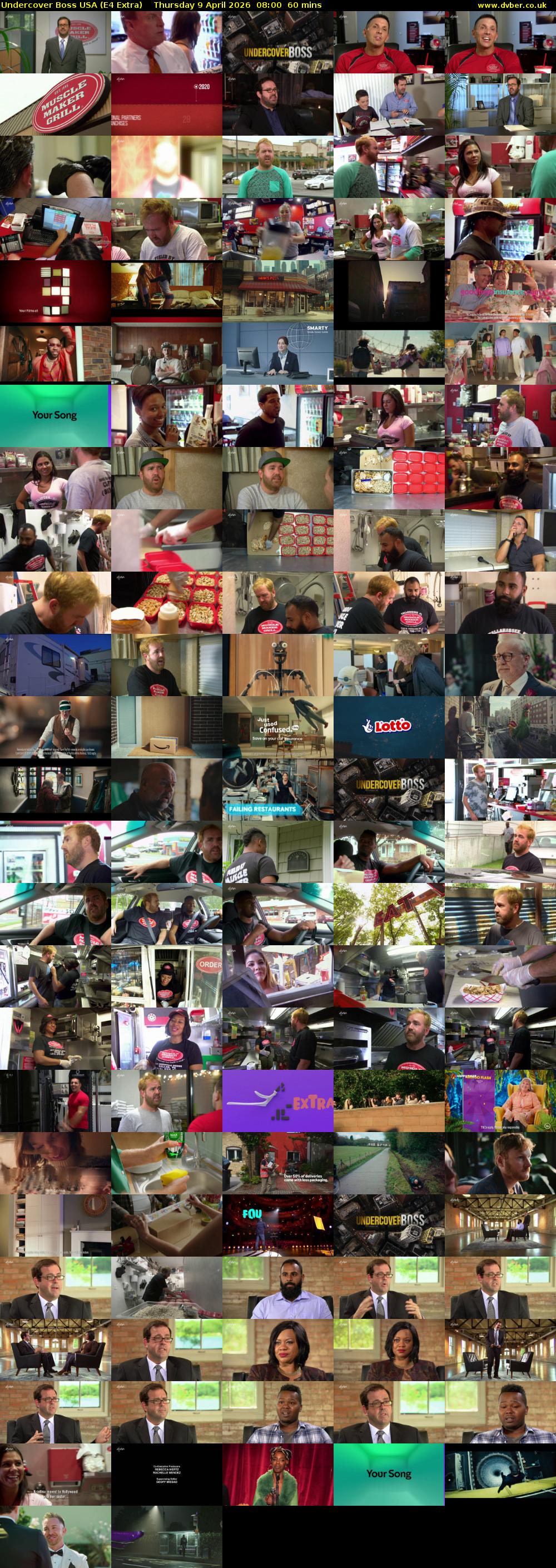 Undercover Boss USA (E4 Extra) Thursday 9 April 2026 08:00 - 09:00