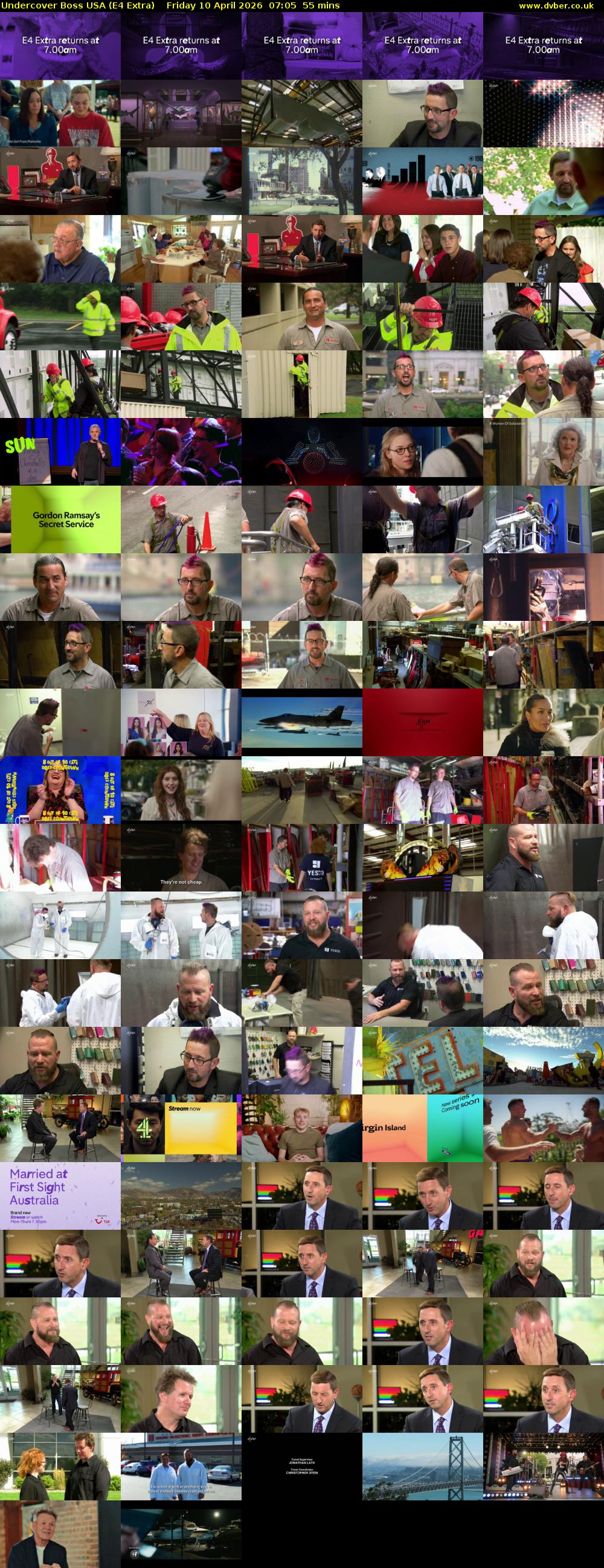 Undercover Boss USA (E4 Extra) Friday 10 April 2026 07:05 - 08:00