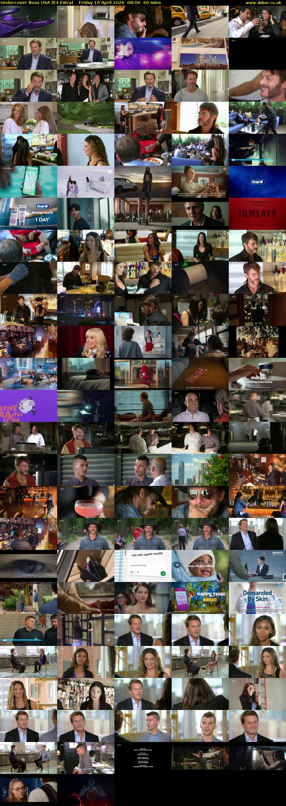 Undercover Boss USA (E4 Extra) Friday 10 April 2026 08:00 - 09:00