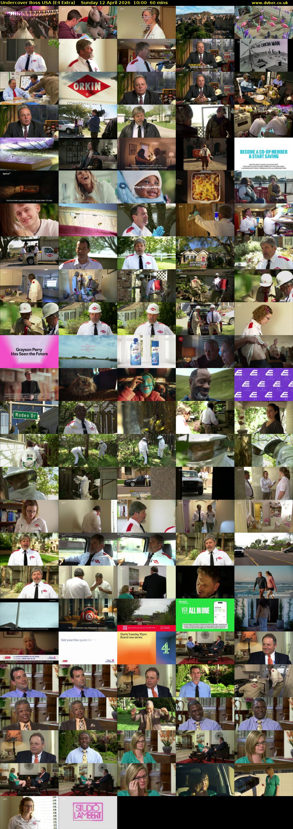 Undercover Boss USA (E4 Extra) Sunday 12 April 2026 10:00 - 11:00