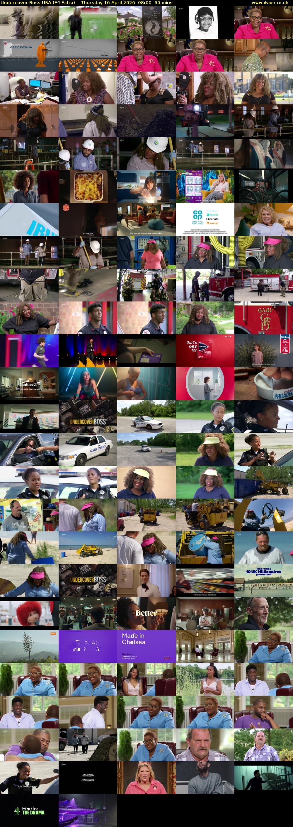 Undercover Boss USA (E4 Extra) Thursday 16 April 2026 08:00 - 09:00