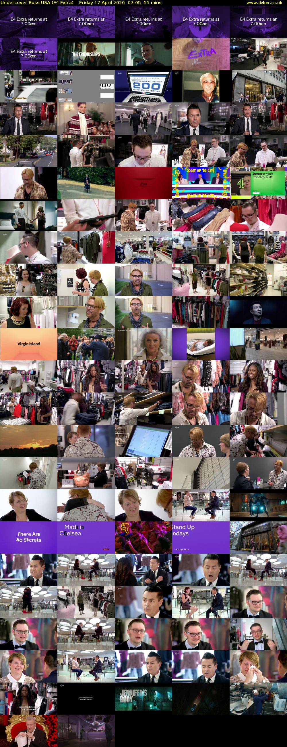 Undercover Boss USA (E4 Extra) Friday 17 April 2026 07:05 - 08:00
