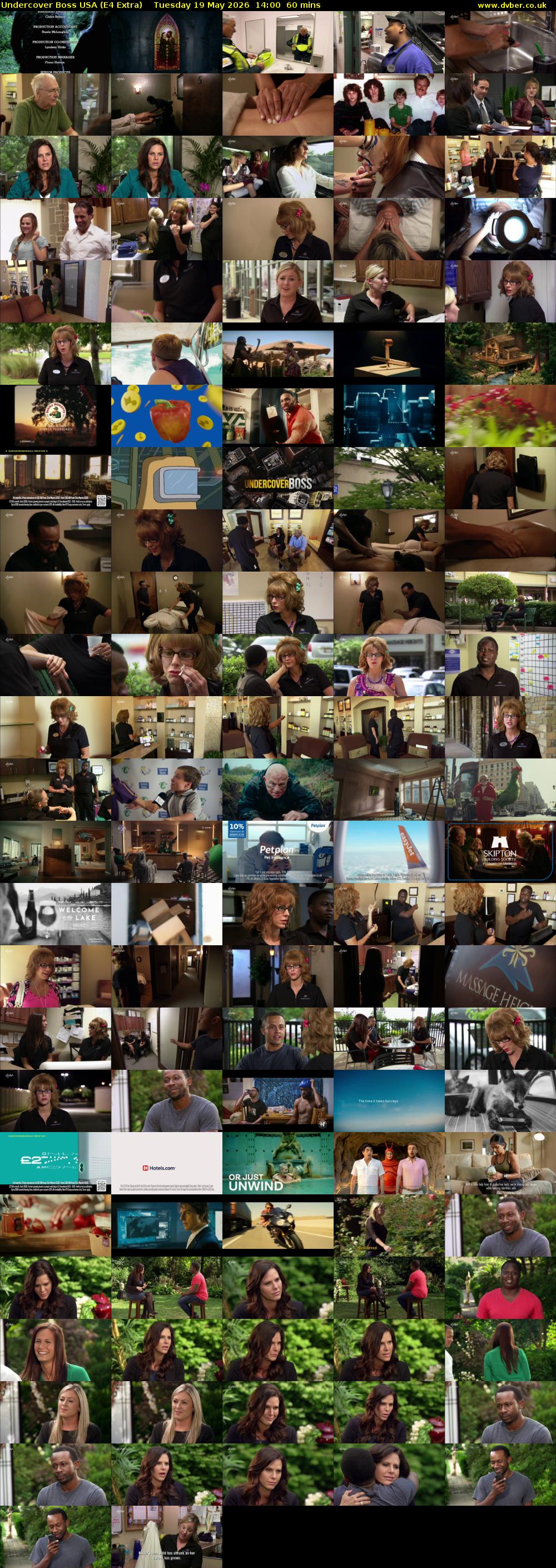 Undercover Boss USA (E4 Extra) Tuesday 19 May 2026 14:00 - 15:00