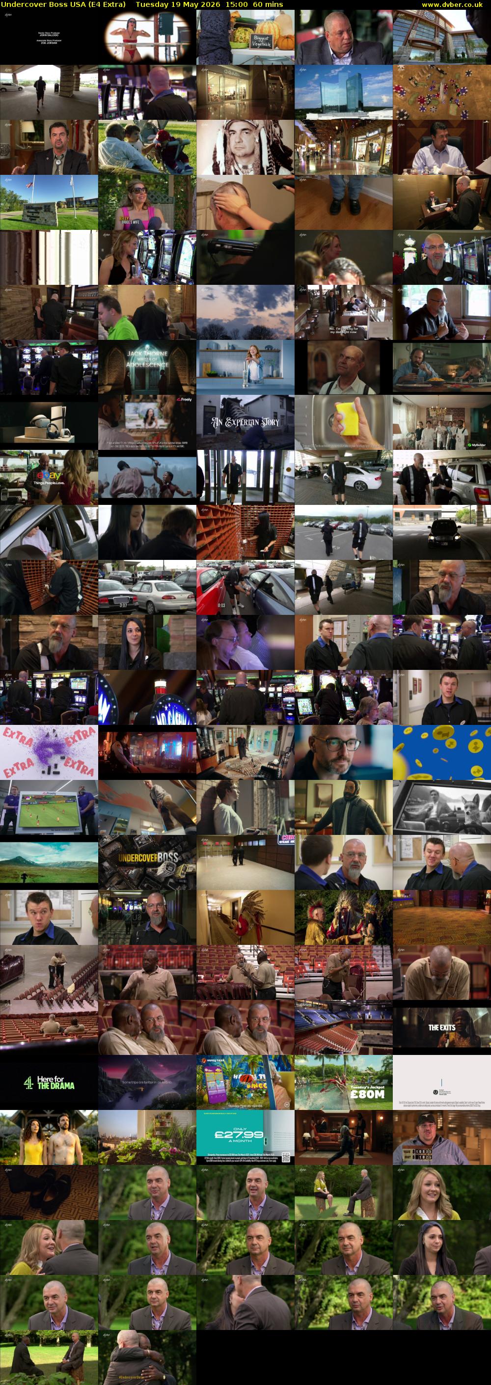 Undercover Boss USA (E4 Extra) Tuesday 19 May 2026 15:00 - 16:00