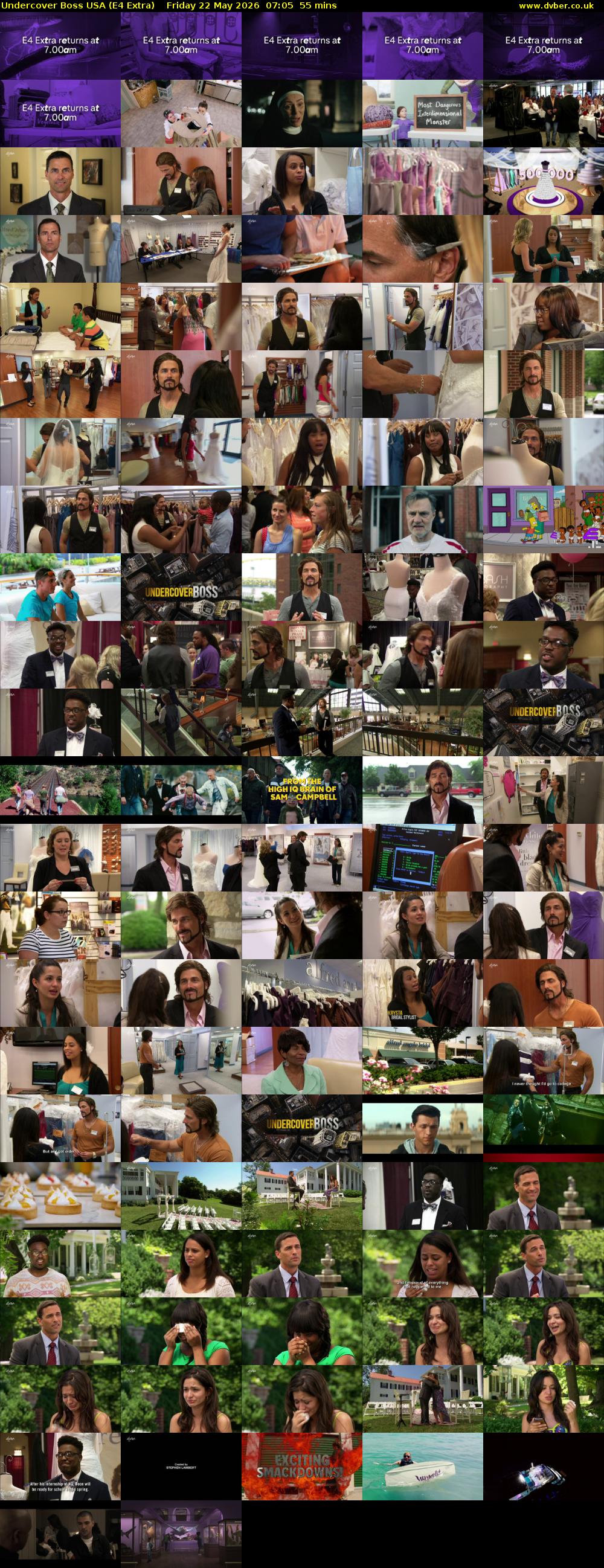 Undercover Boss USA (E4 Extra) Friday 22 May 2026 07:05 - 08:00