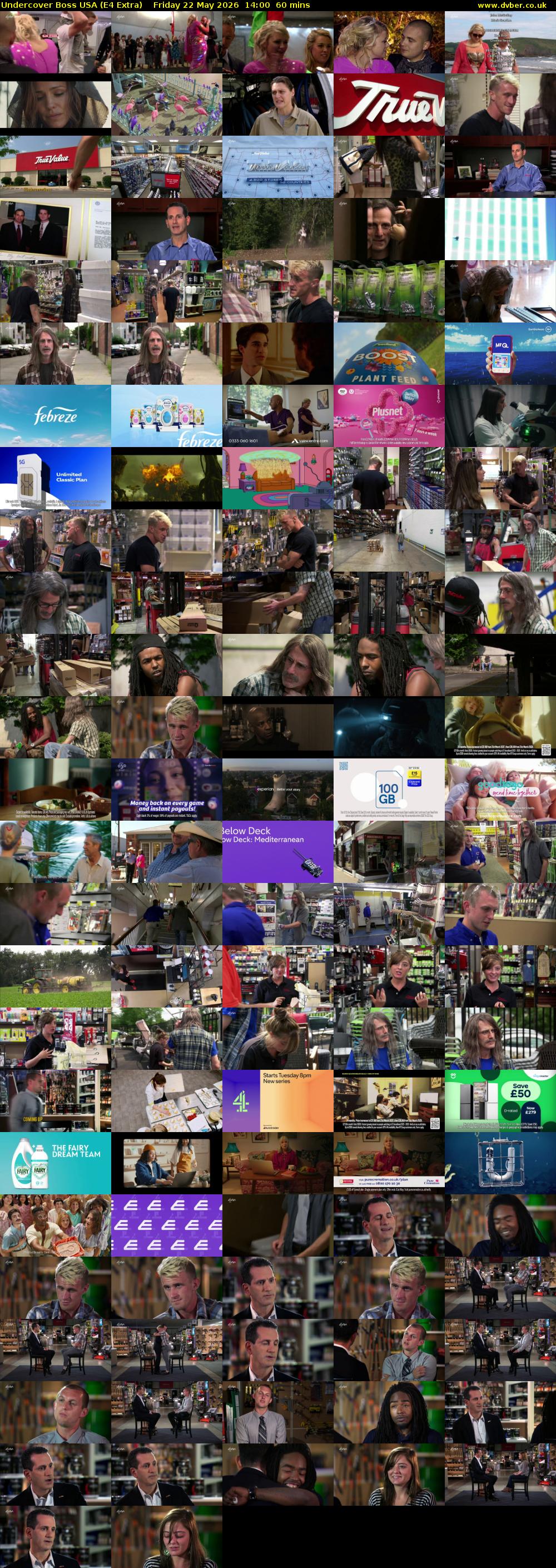 Undercover Boss USA (E4 Extra) Friday 22 May 2026 14:00 - 15:00