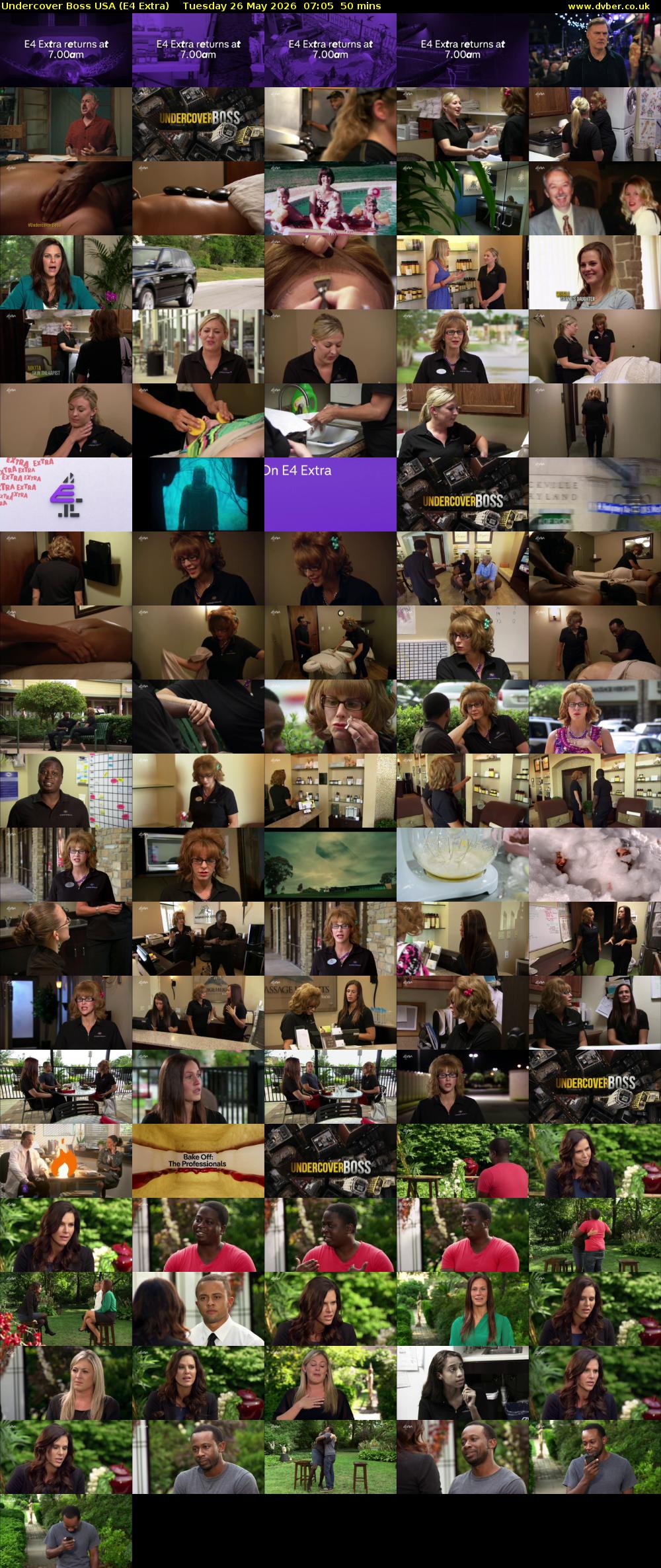 Undercover Boss USA (E4 Extra) Tuesday 26 May 2026 07:05 - 07:55