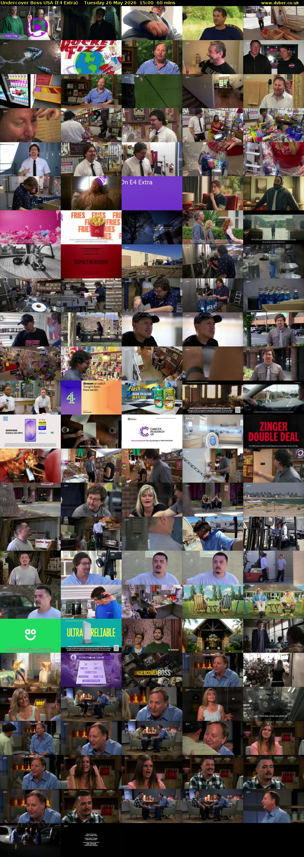 Undercover Boss USA (E4 Extra) Tuesday 26 May 2026 15:00 - 16:00