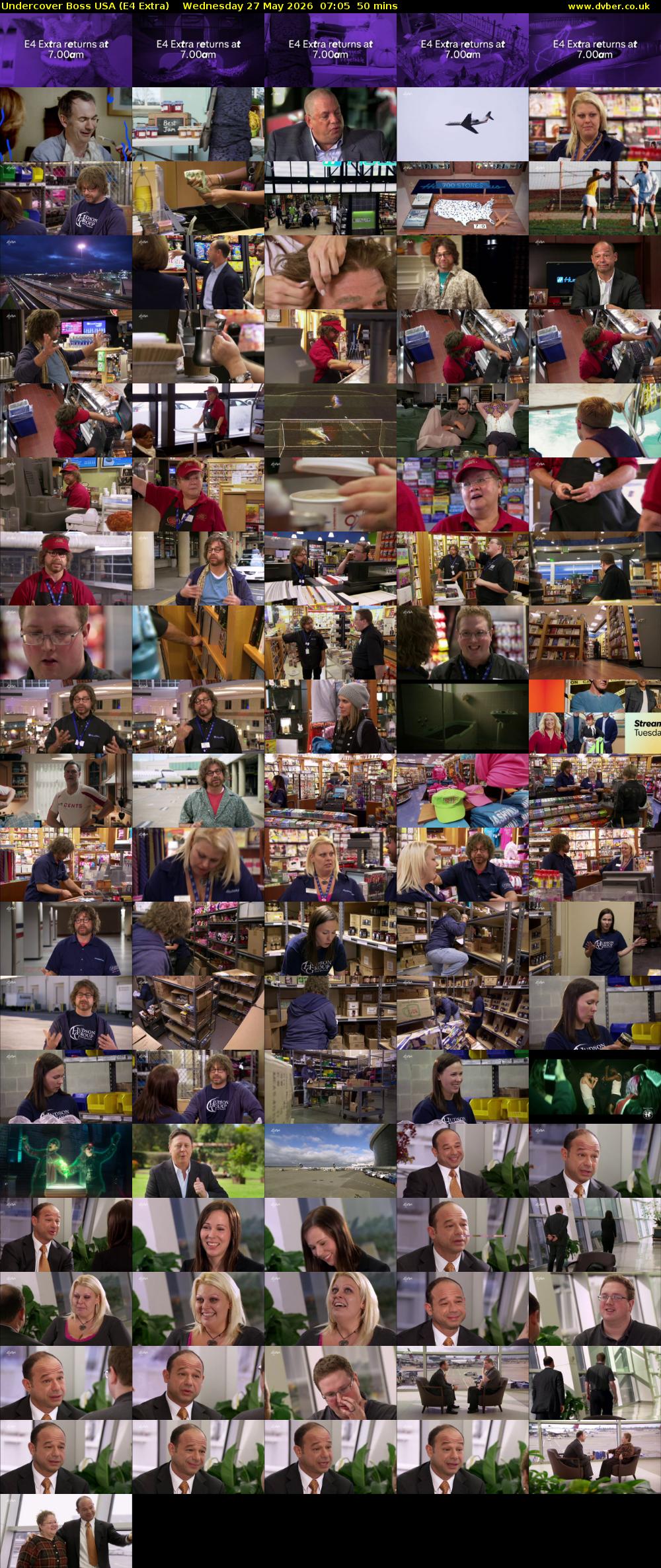 Undercover Boss USA (E4 Extra) Wednesday 27 May 2026 07:05 - 07:55