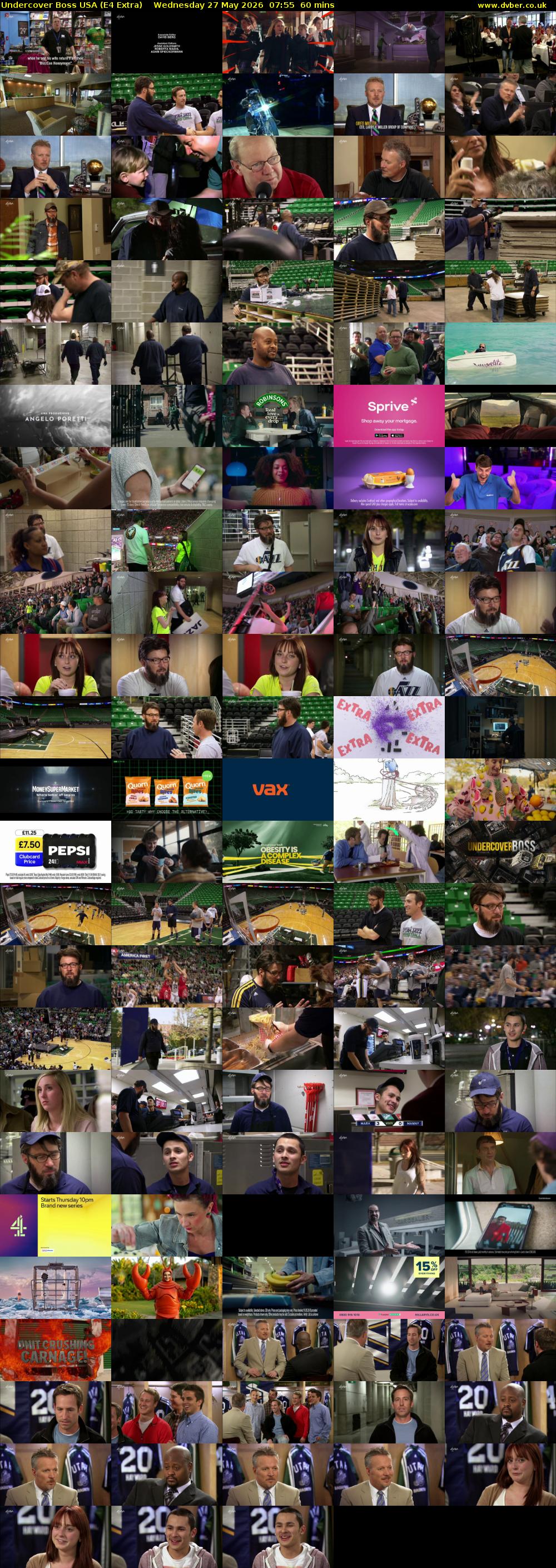 Undercover Boss USA (E4 Extra) Wednesday 27 May 2026 07:55 - 08:55
