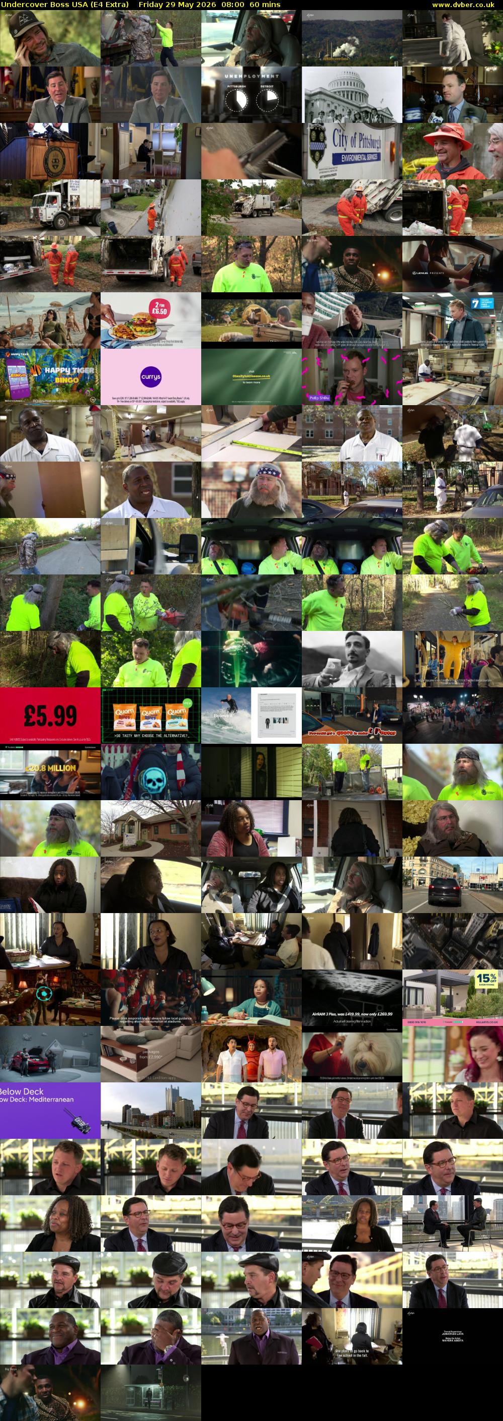 Undercover Boss USA (E4 Extra) Friday 29 May 2026 08:00 - 09:00
