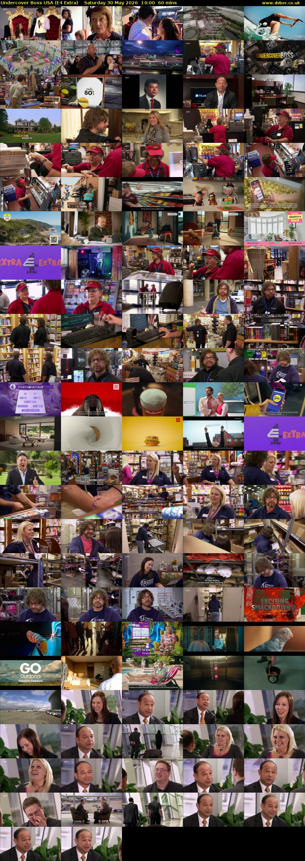 Undercover Boss USA (E4 Extra) Saturday 30 May 2026 14:00 - 15:00