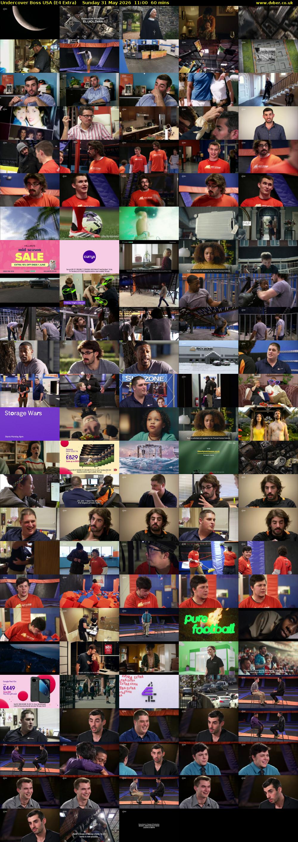 Undercover Boss USA (E4 Extra) Sunday 31 May 2026 11:00 - 12:00