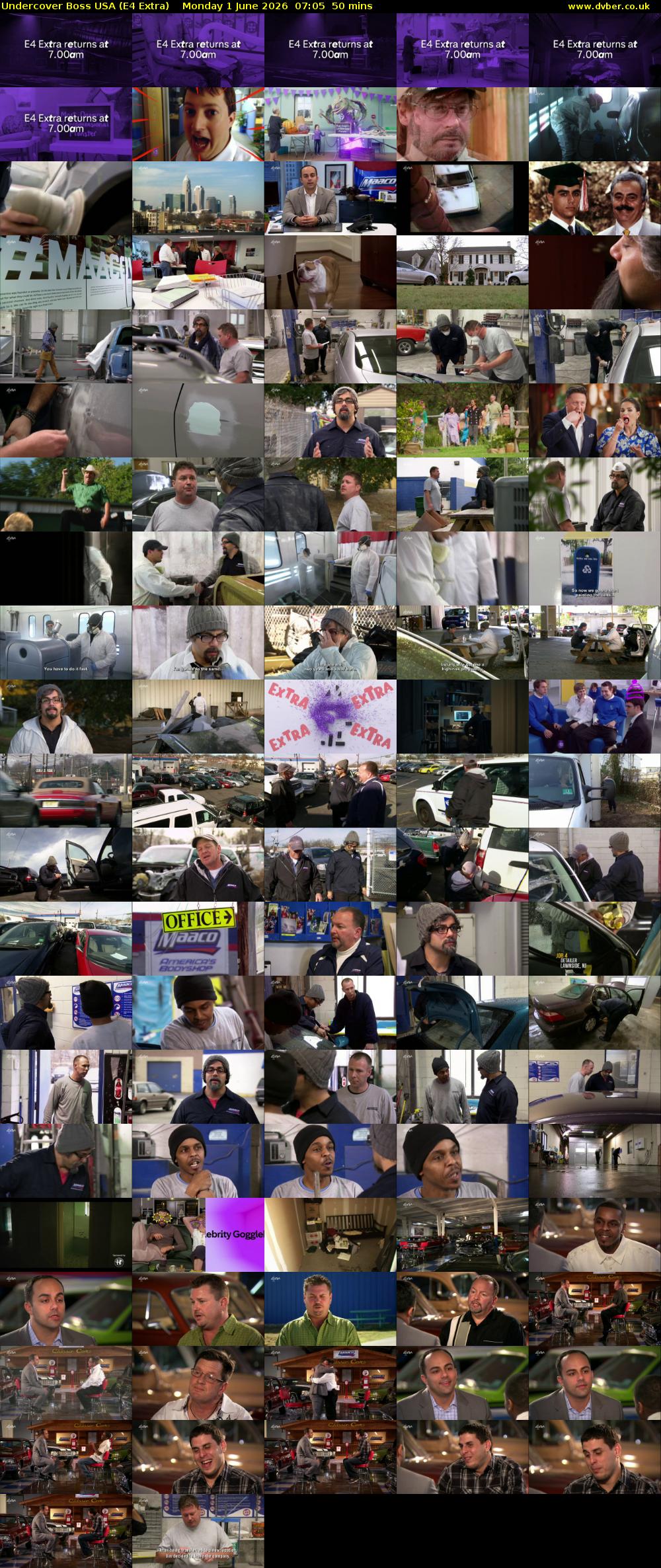 Undercover Boss USA (E4 Extra) Monday 1 June 2026 07:05 - 07:55