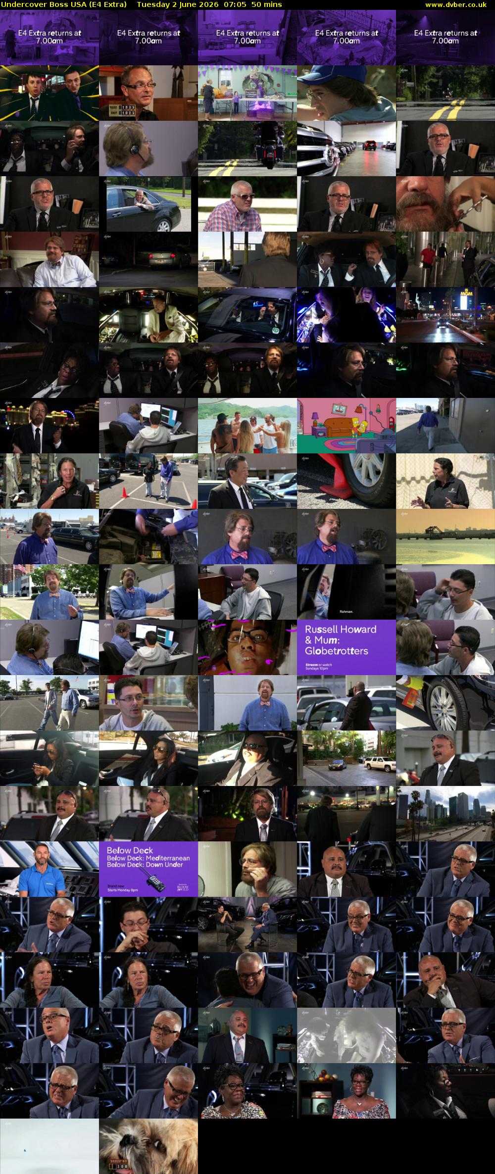 Undercover Boss USA (E4 Extra) Tuesday 2 June 2026 07:05 - 07:55