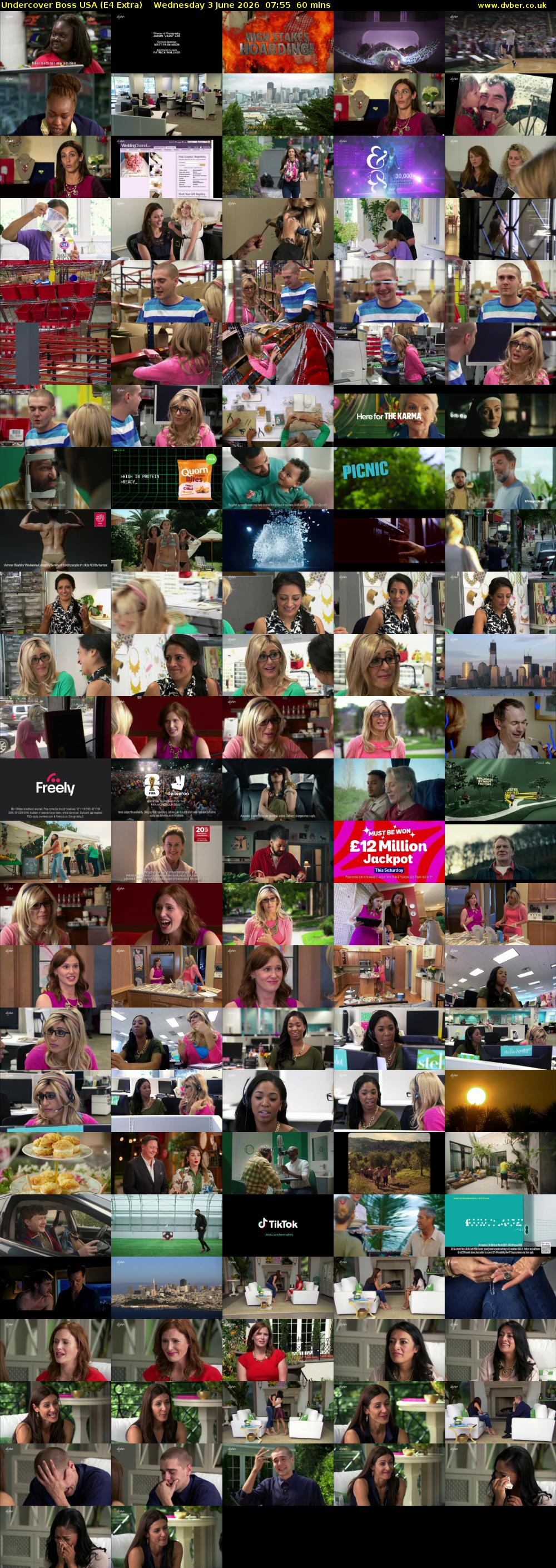 Undercover Boss USA (E4 Extra) Wednesday 3 June 2026 07:55 - 08:55
