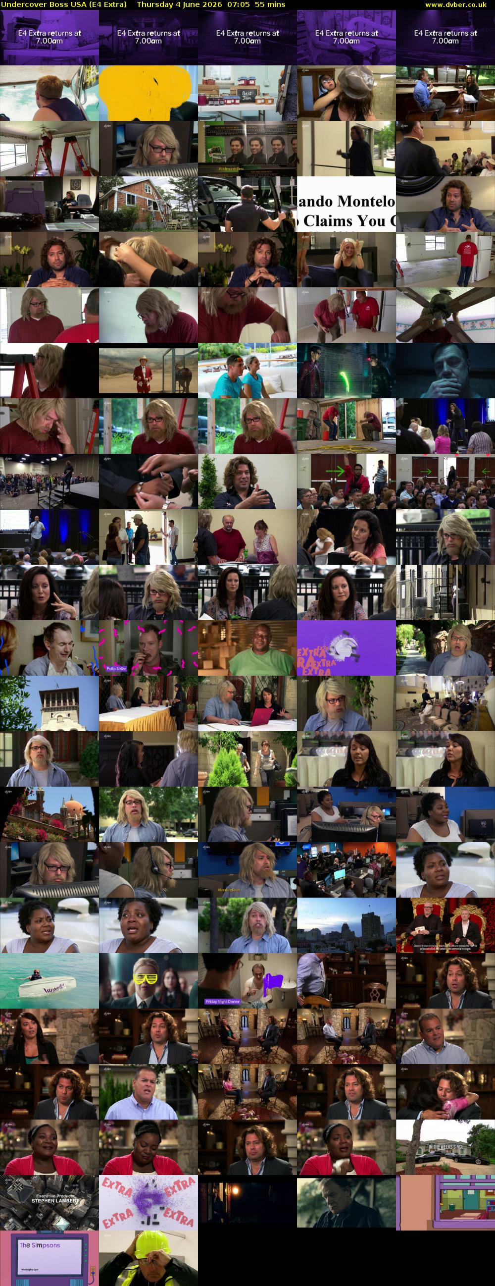 Undercover Boss USA (E4 Extra) Thursday 4 June 2026 07:05 - 08:00