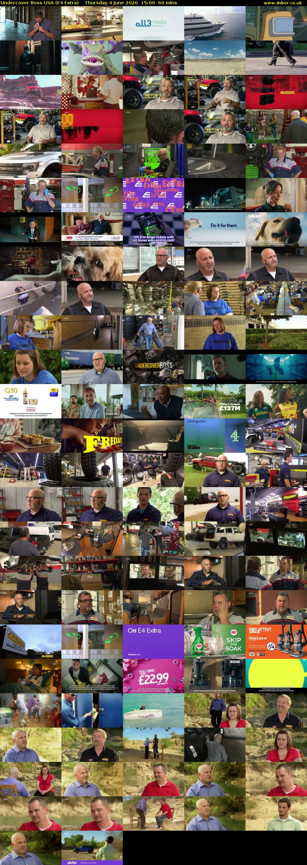 Undercover Boss USA (E4 Extra) Thursday 4 June 2026 15:00 - 16:00