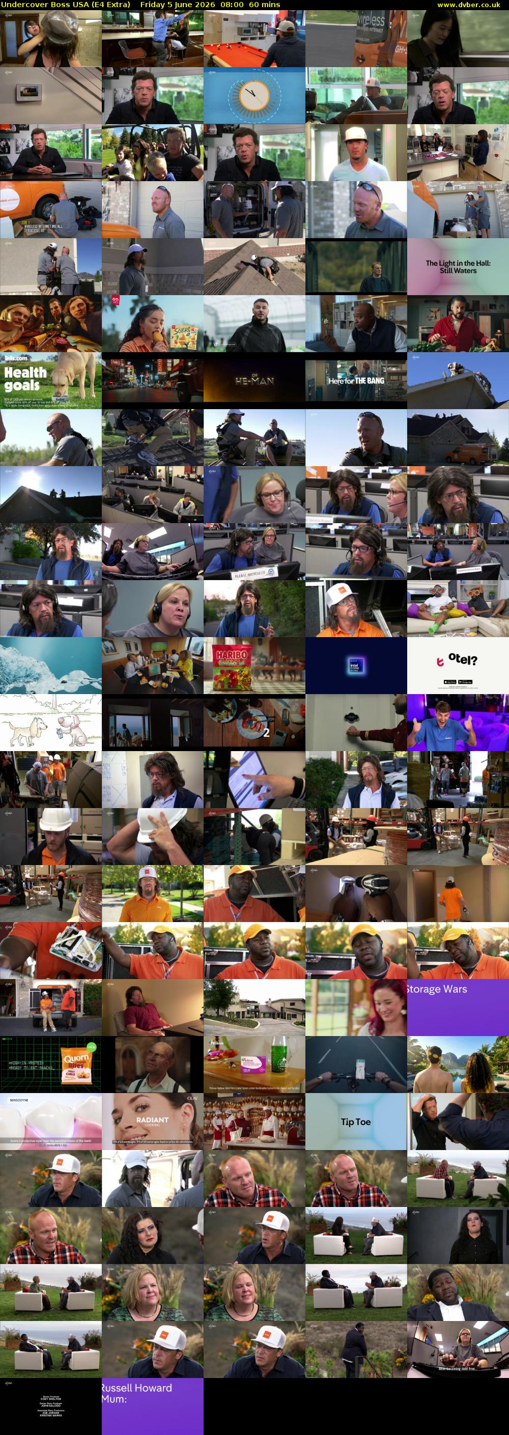Undercover Boss USA (E4 Extra) Friday 5 June 2026 08:00 - 09:00