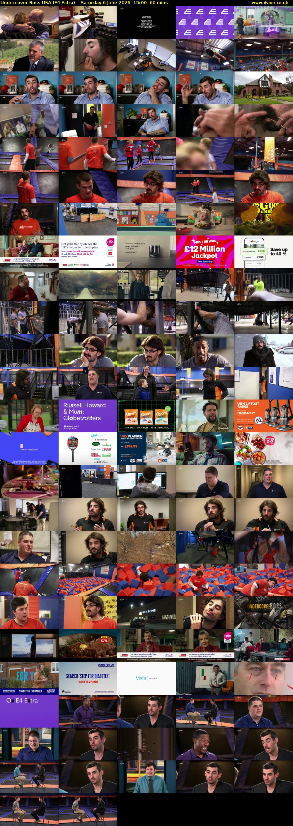 Undercover Boss USA (E4 Extra) Saturday 6 June 2026 15:00 - 16:00