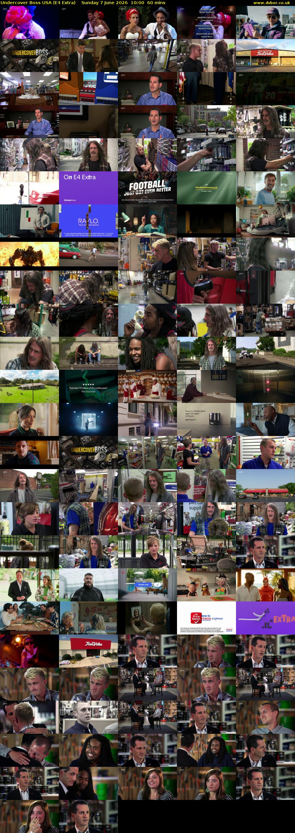 Undercover Boss USA (E4 Extra) Sunday 7 June 2026 10:00 - 11:00