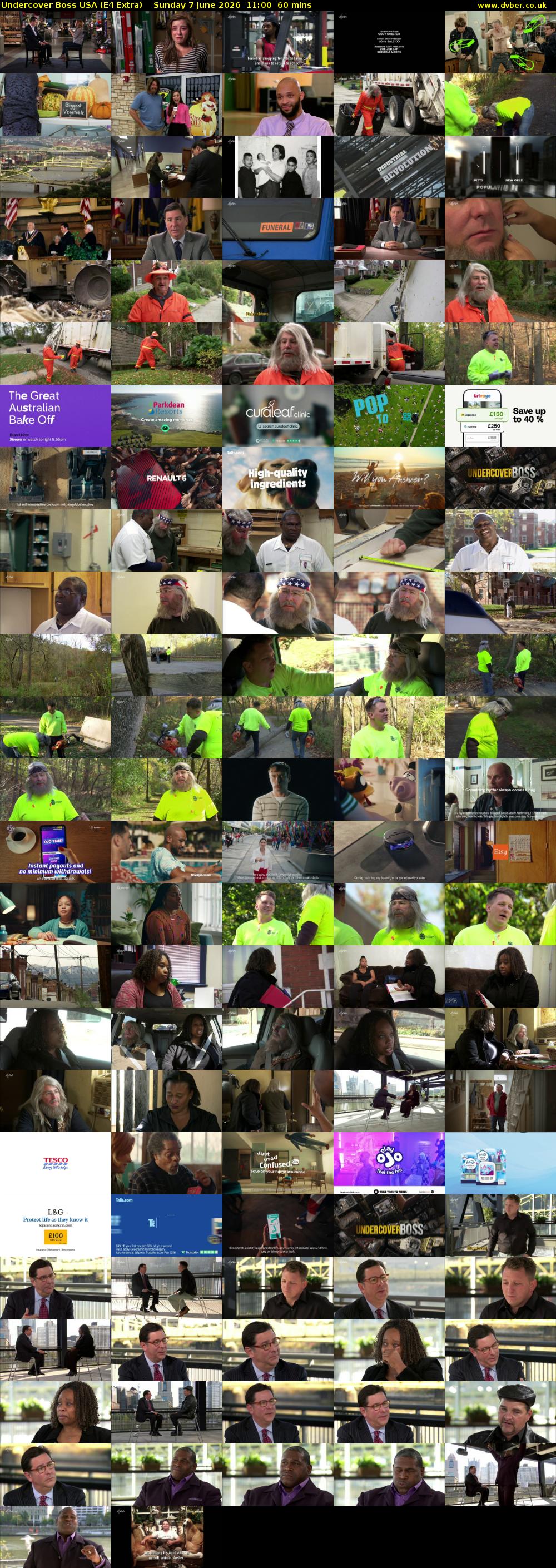 Undercover Boss USA (E4 Extra) Sunday 7 June 2026 11:00 - 12:00