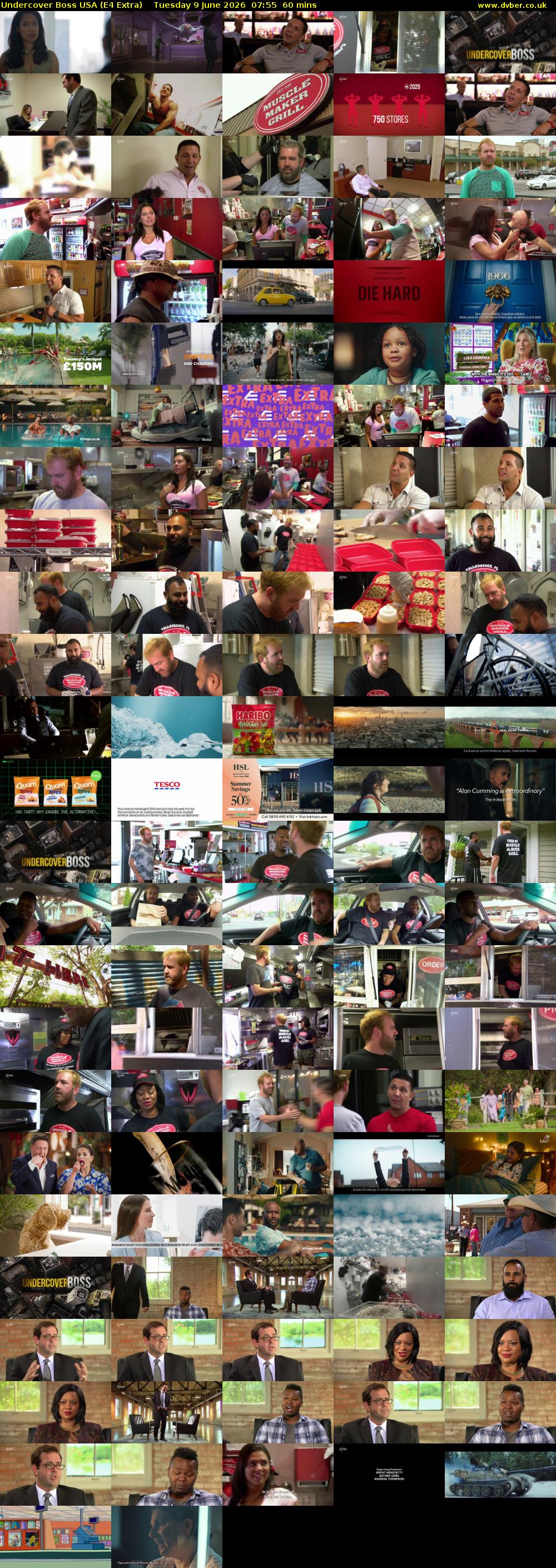 Undercover Boss USA (E4 Extra) Tuesday 9 June 2026 07:55 - 08:55