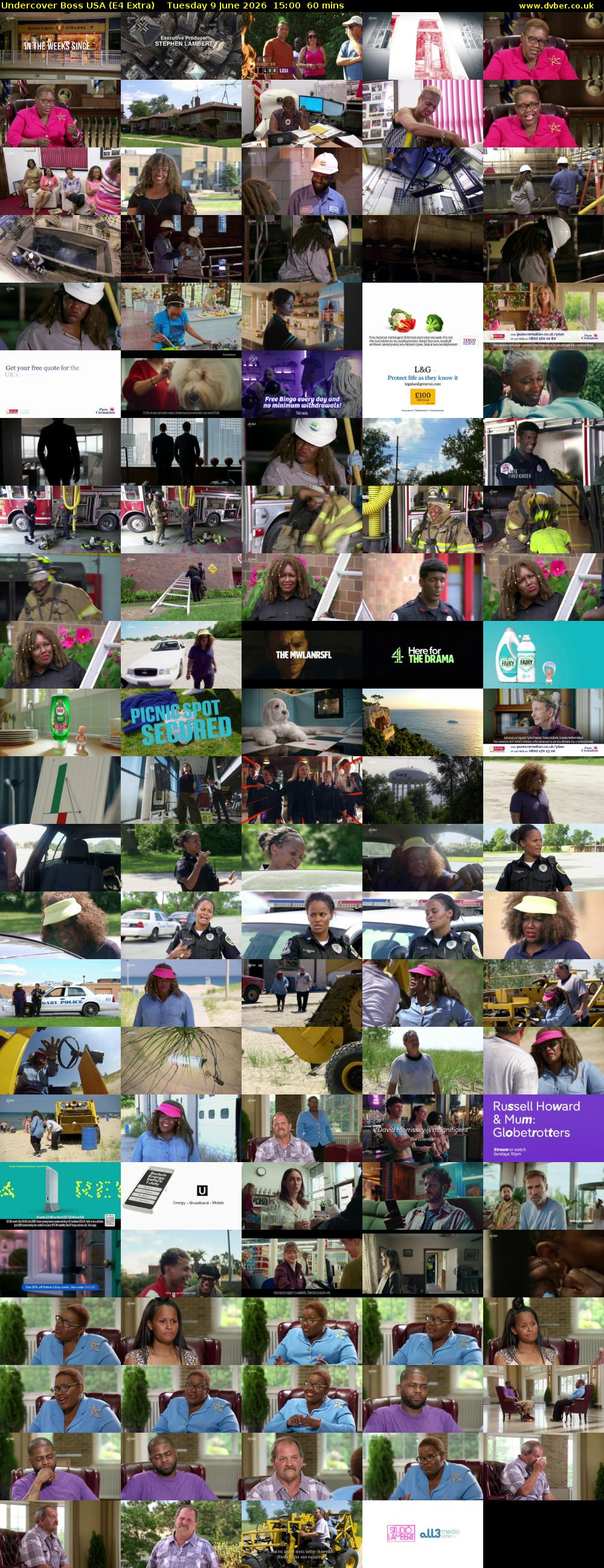 Undercover Boss USA (E4 Extra) Tuesday 9 June 2026 15:00 - 16:00