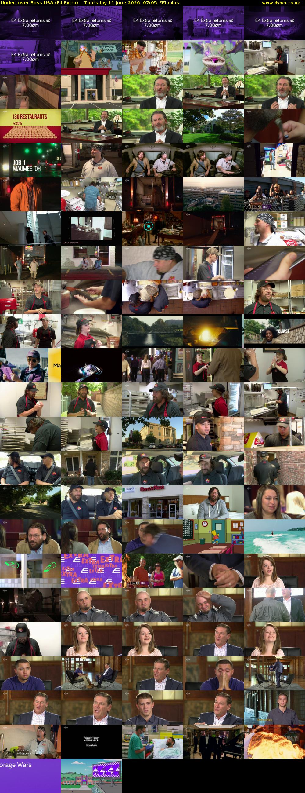 Undercover Boss USA (E4 Extra) Thursday 11 June 2026 07:05 - 08:00