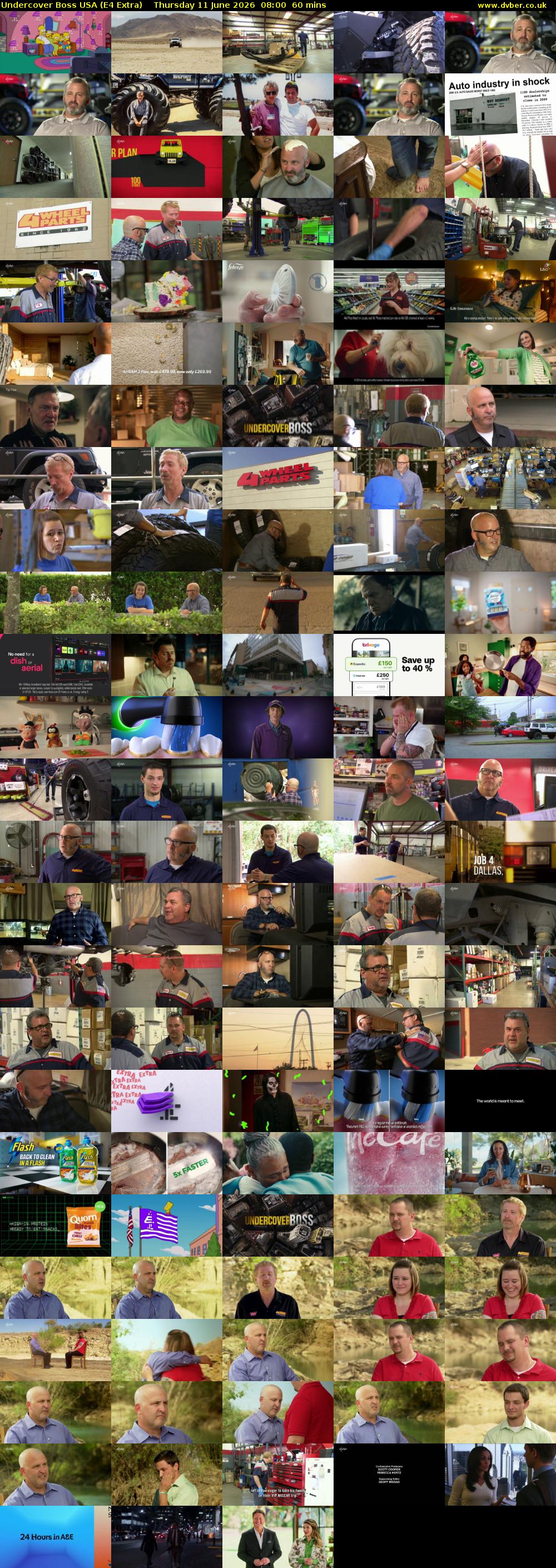 Undercover Boss USA (E4 Extra) Thursday 11 June 2026 08:00 - 09:00