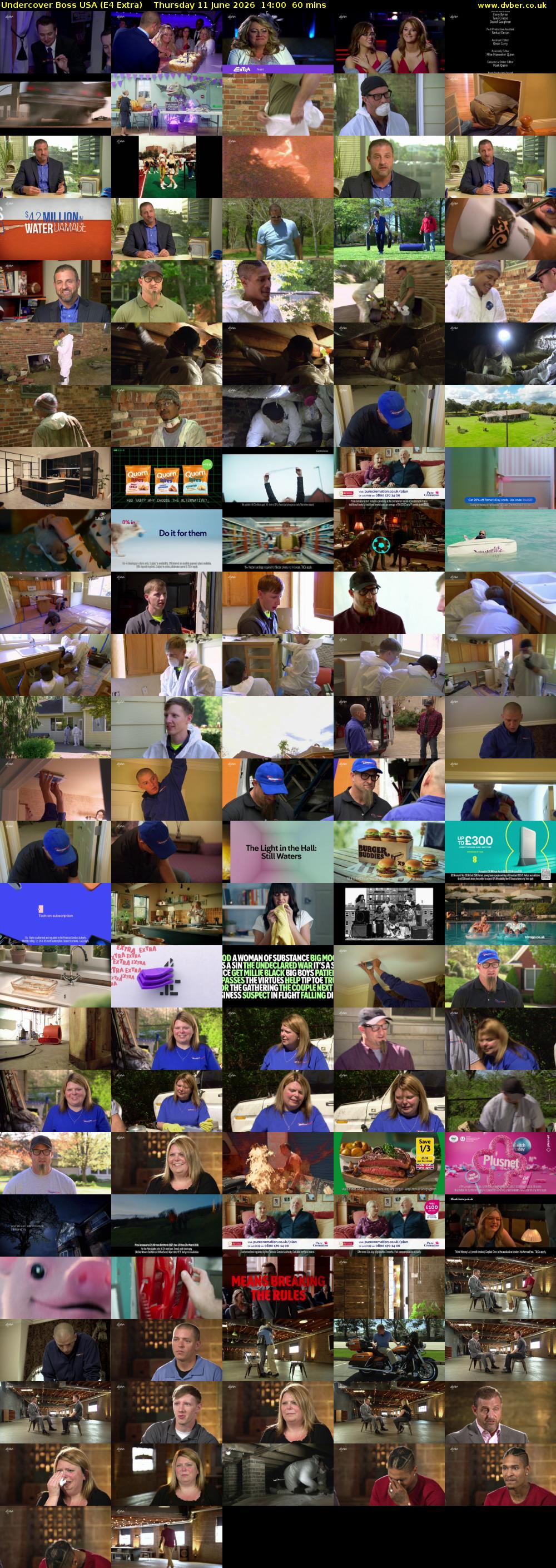 Undercover Boss USA (E4 Extra) Thursday 11 June 2026 14:00 - 15:00