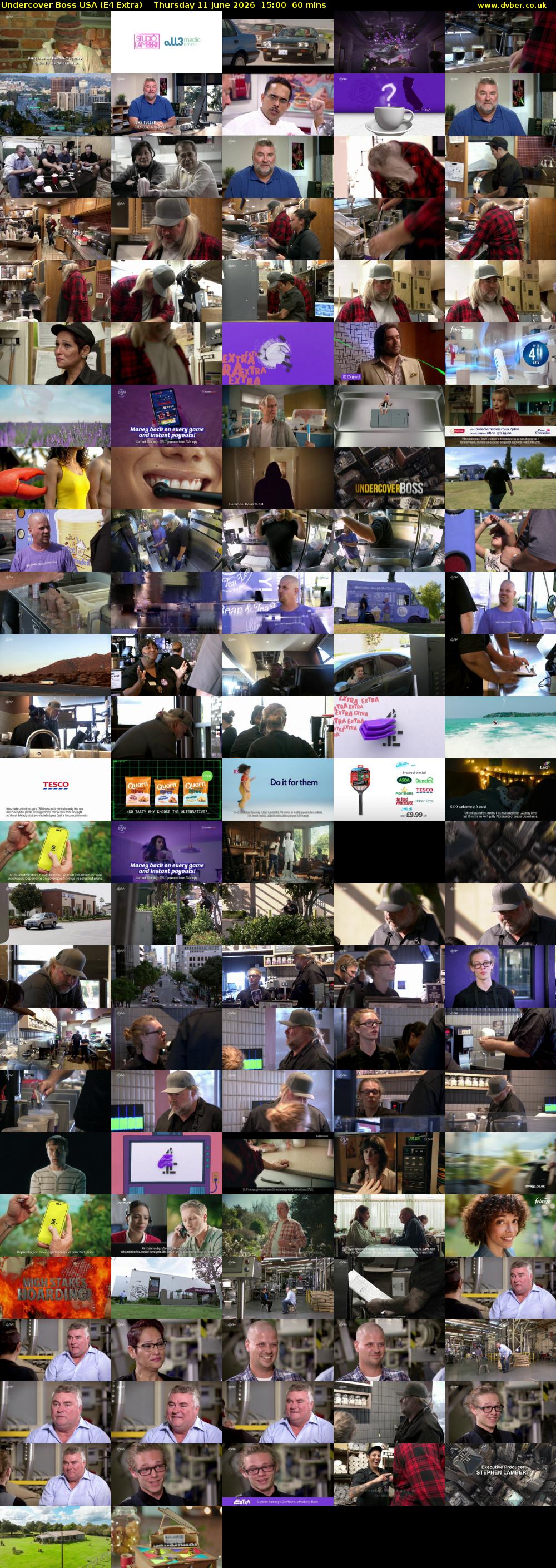 Undercover Boss USA (E4 Extra) Thursday 11 June 2026 15:00 - 16:00