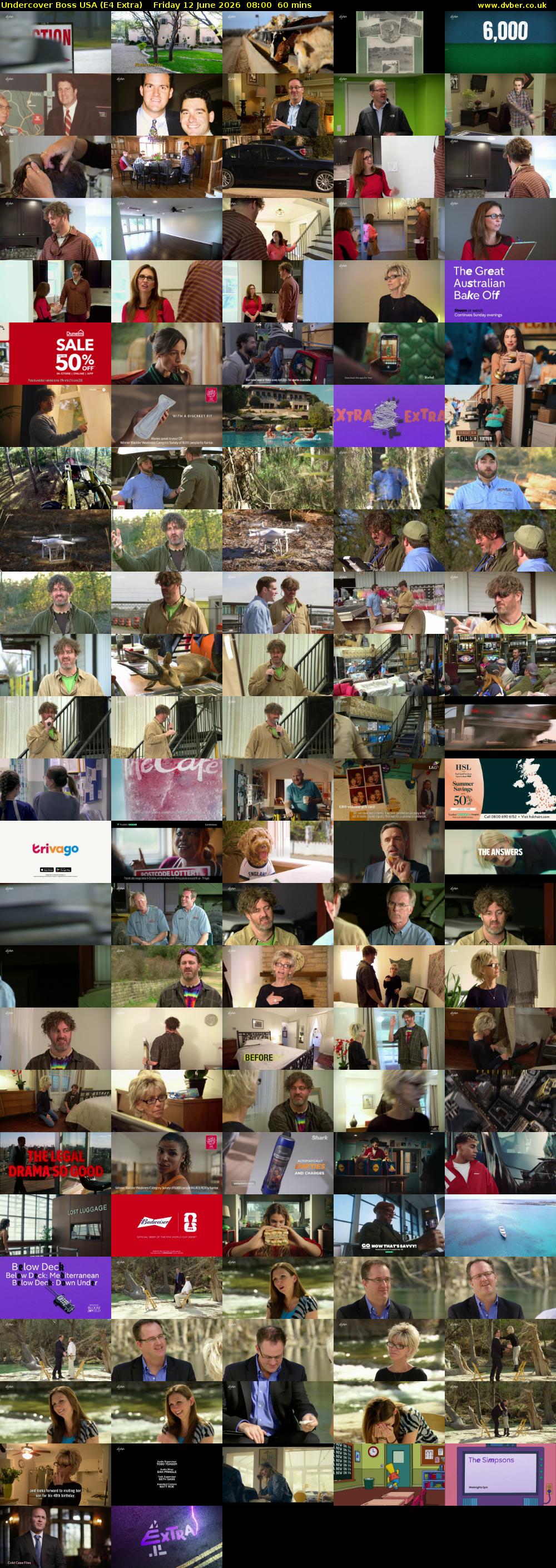 Undercover Boss USA (E4 Extra) Friday 12 June 2026 08:00 - 09:00